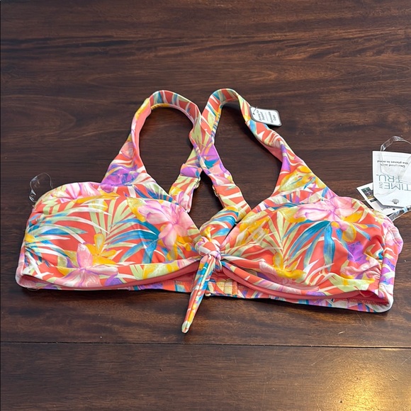 time & tru Other - Colorful Tropical Bikini Top